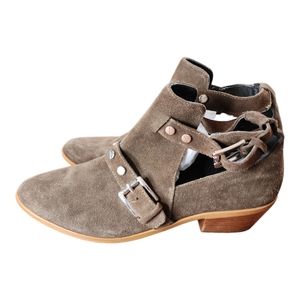 Rebecca Minkoff Abigail Suede Buckle Booties Sz.9 1/2 Pre-owned